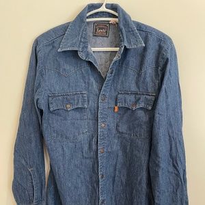 Vintage Levi’s western jean shirt size small mens
